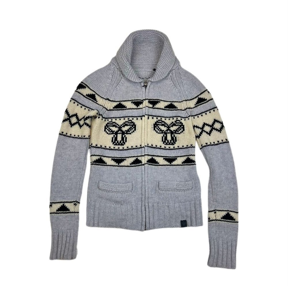 COPY - TNA *Aritzia* Lambswool Zip Up Knit Sweater (Small)